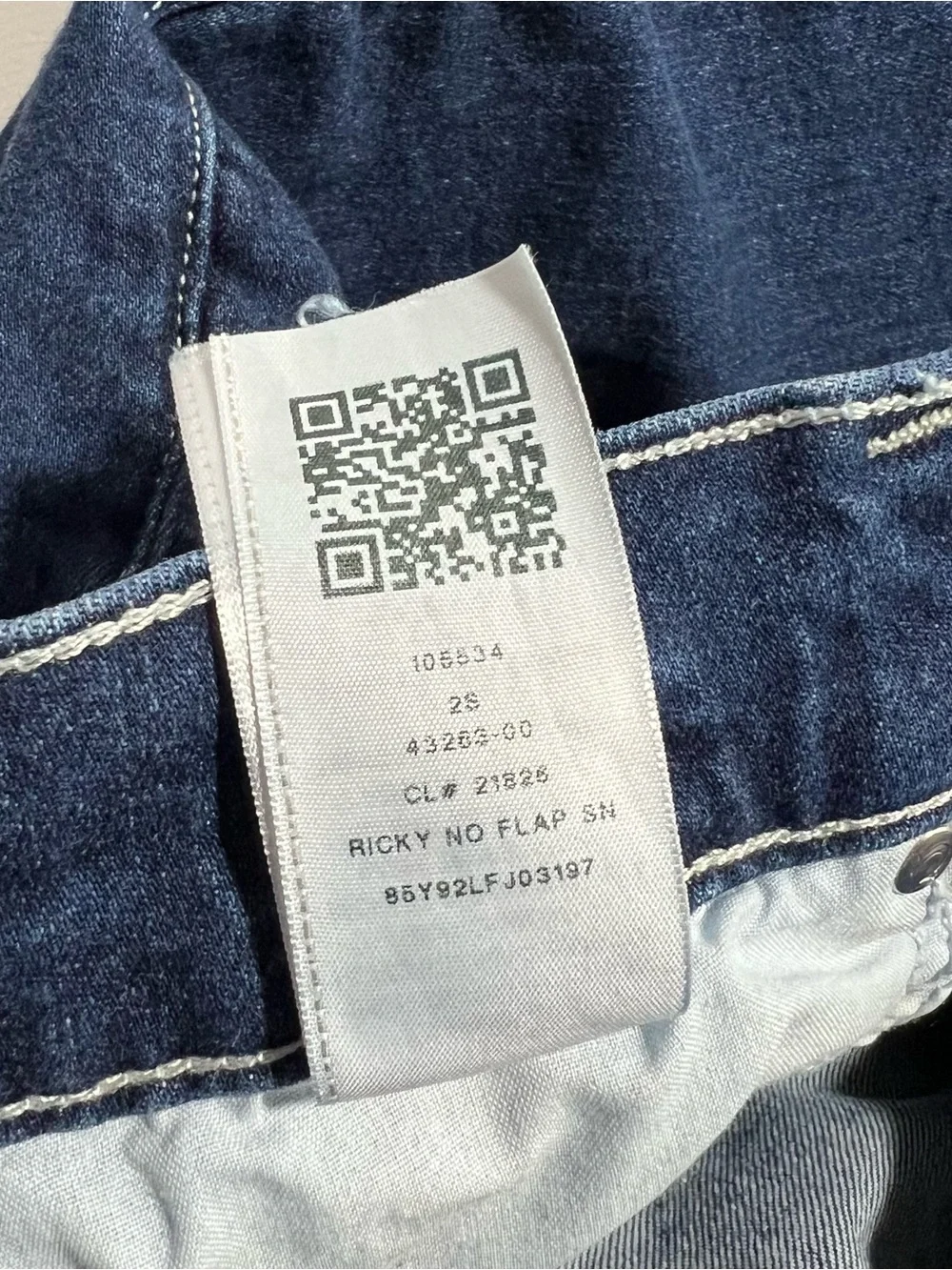 True Religion Ricky Relaxed Straight No Flap Blue White Jeans Mens Size 29
